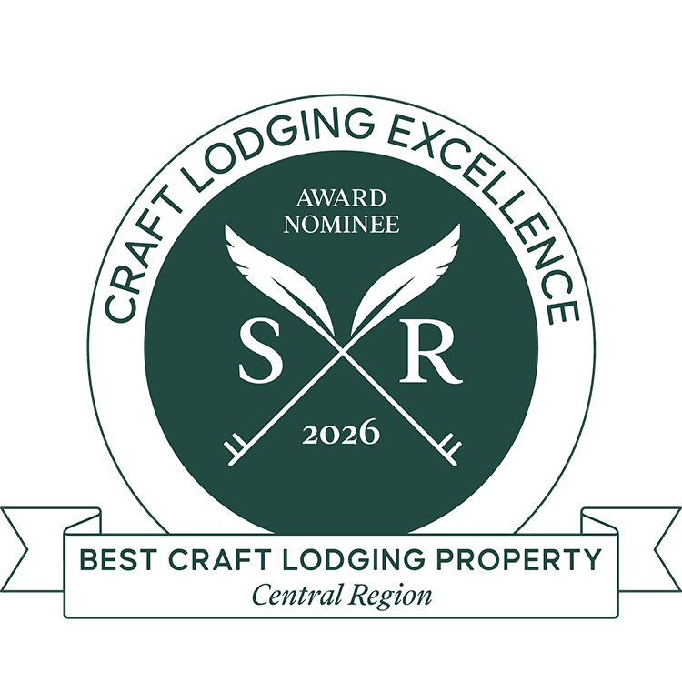 Award nominee badge for Best Craft Lodging Property, Central Region, 2026.
